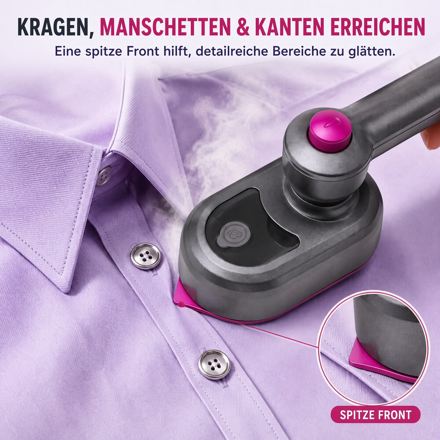 🔥 50 % RABATT! Tragbarer Kleidungsstück Bügeleisen – Kleidung schnell & einfach glätten upsell