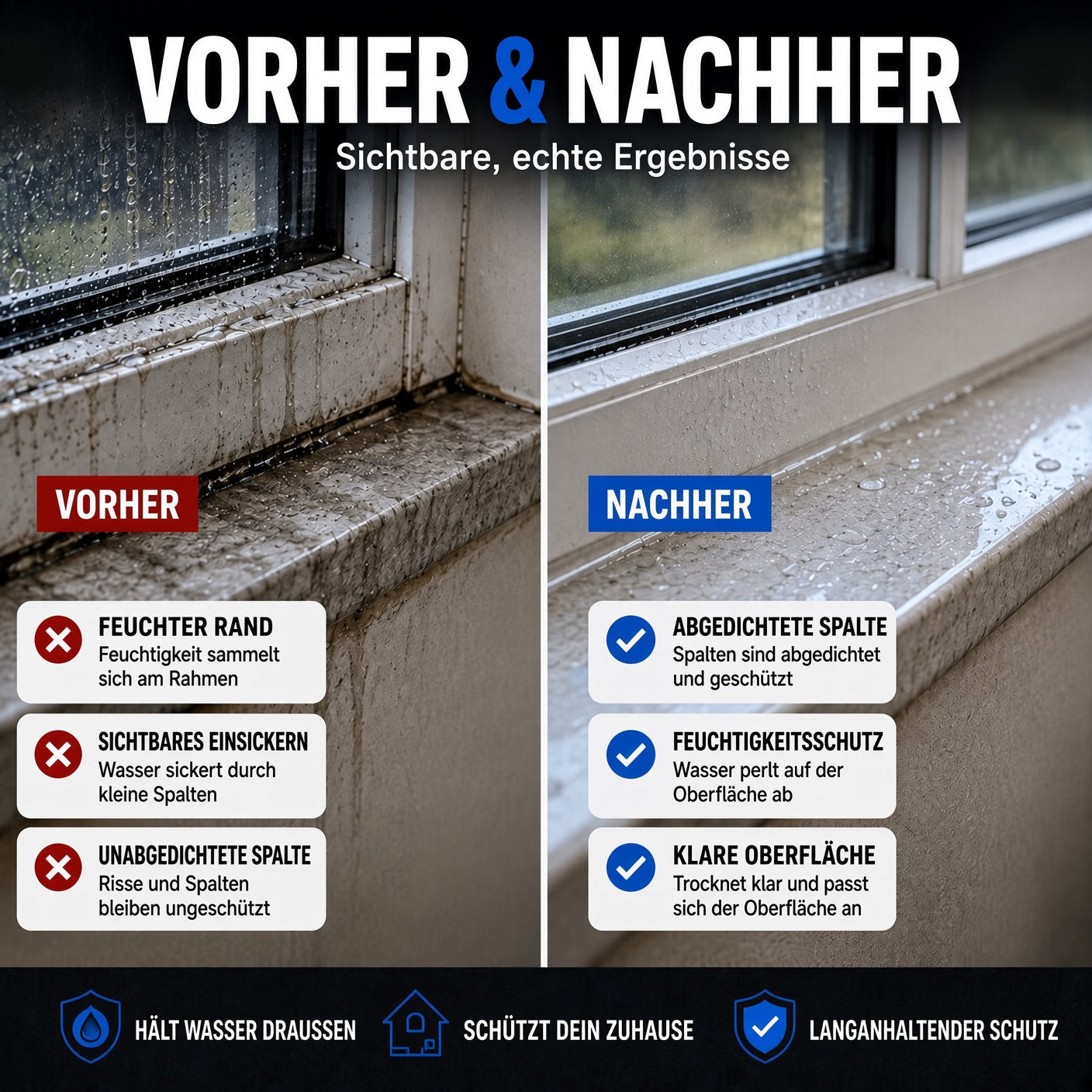 Wasserfestes Reparatur- und Dichtungsmittel für verschiedene Oberflächen upsell